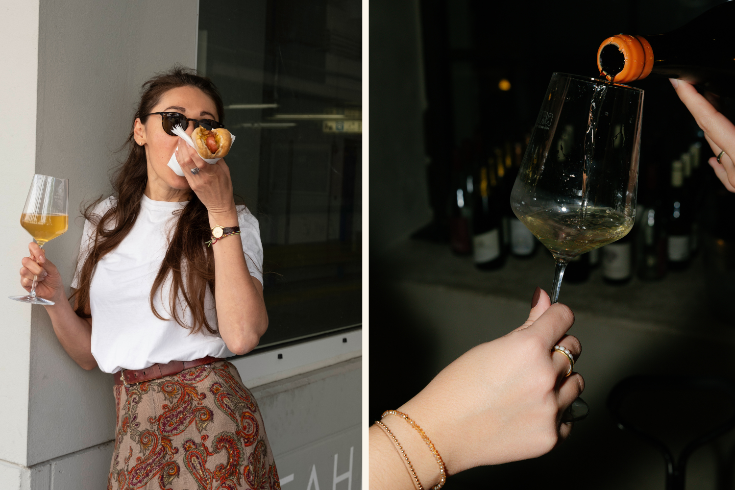 Menschen trinken Wein