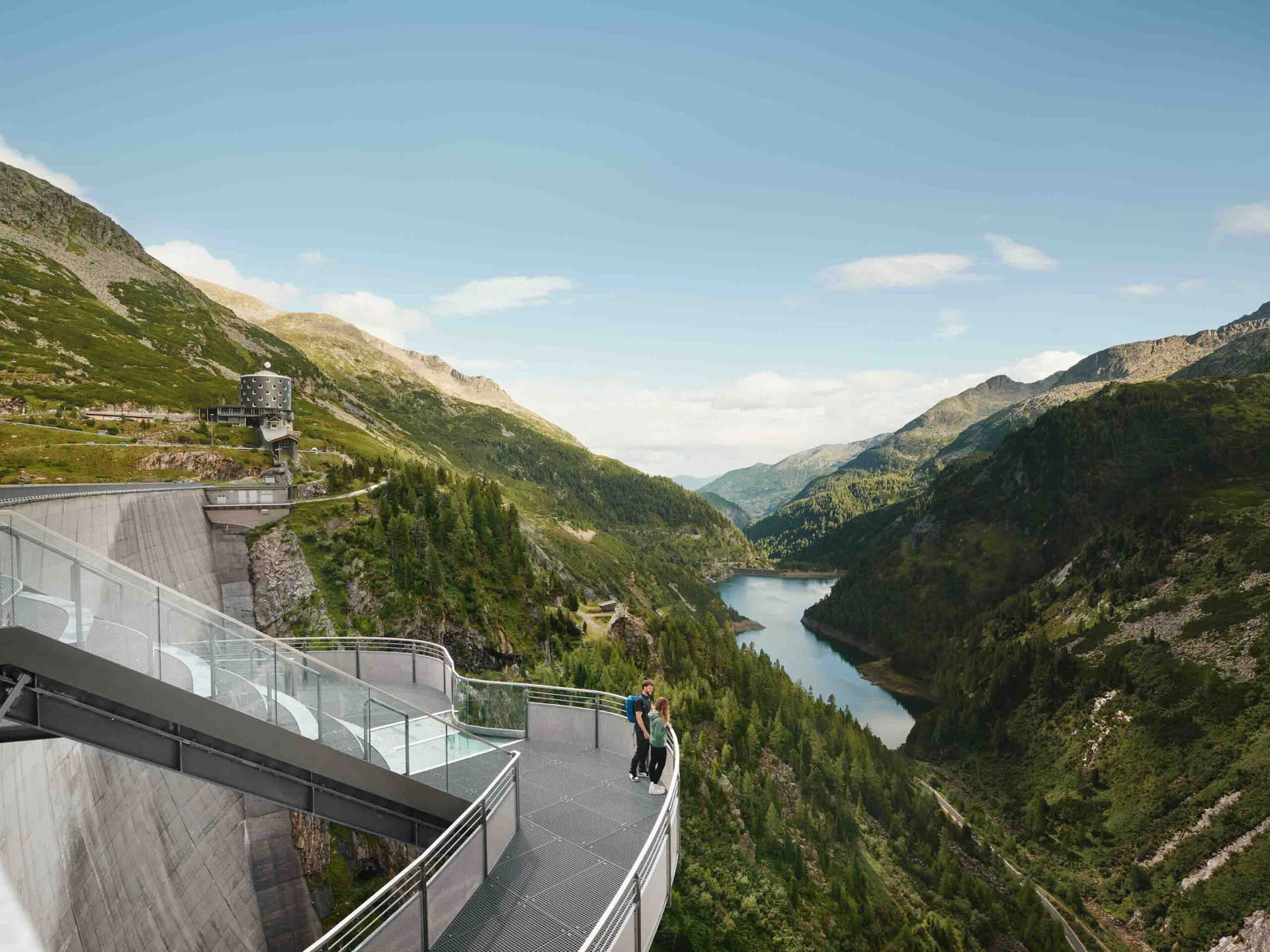 Aussichtsplattform Airwalk, Kölnbrein-Staumauer, Malta Kärnten, Österreich