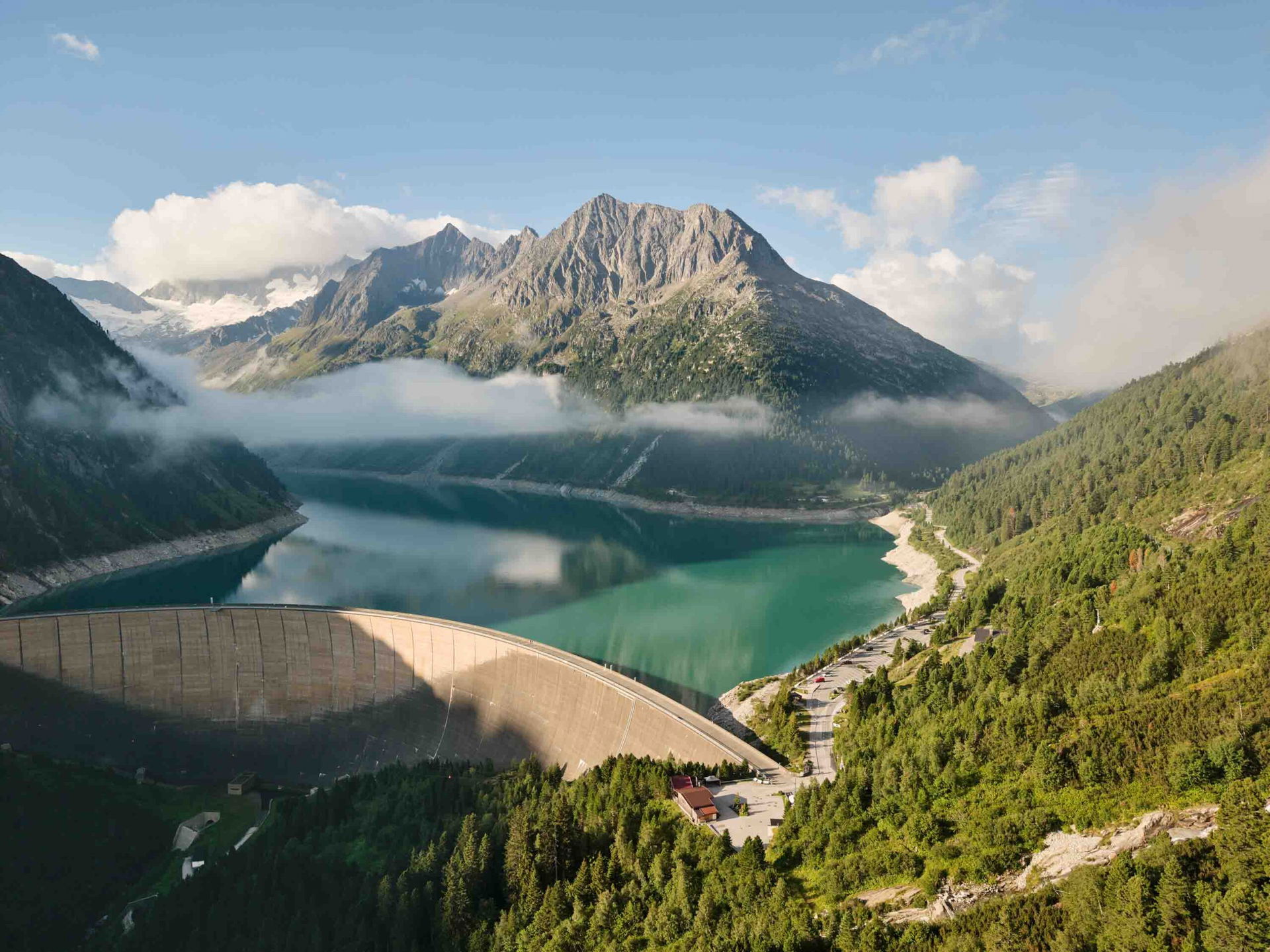 Schlegeis Staumauer und Stausee, Zillertal