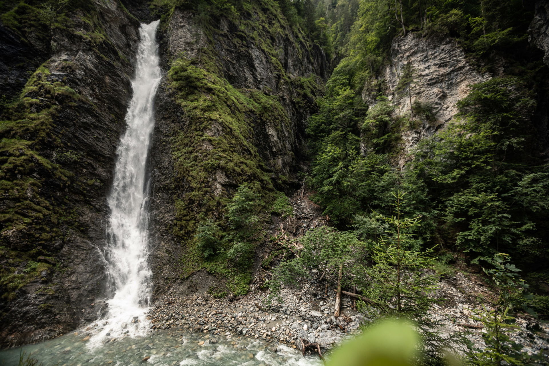 Der Wasserfall der Liechtensteinklamm in St. Johann in Salzburg