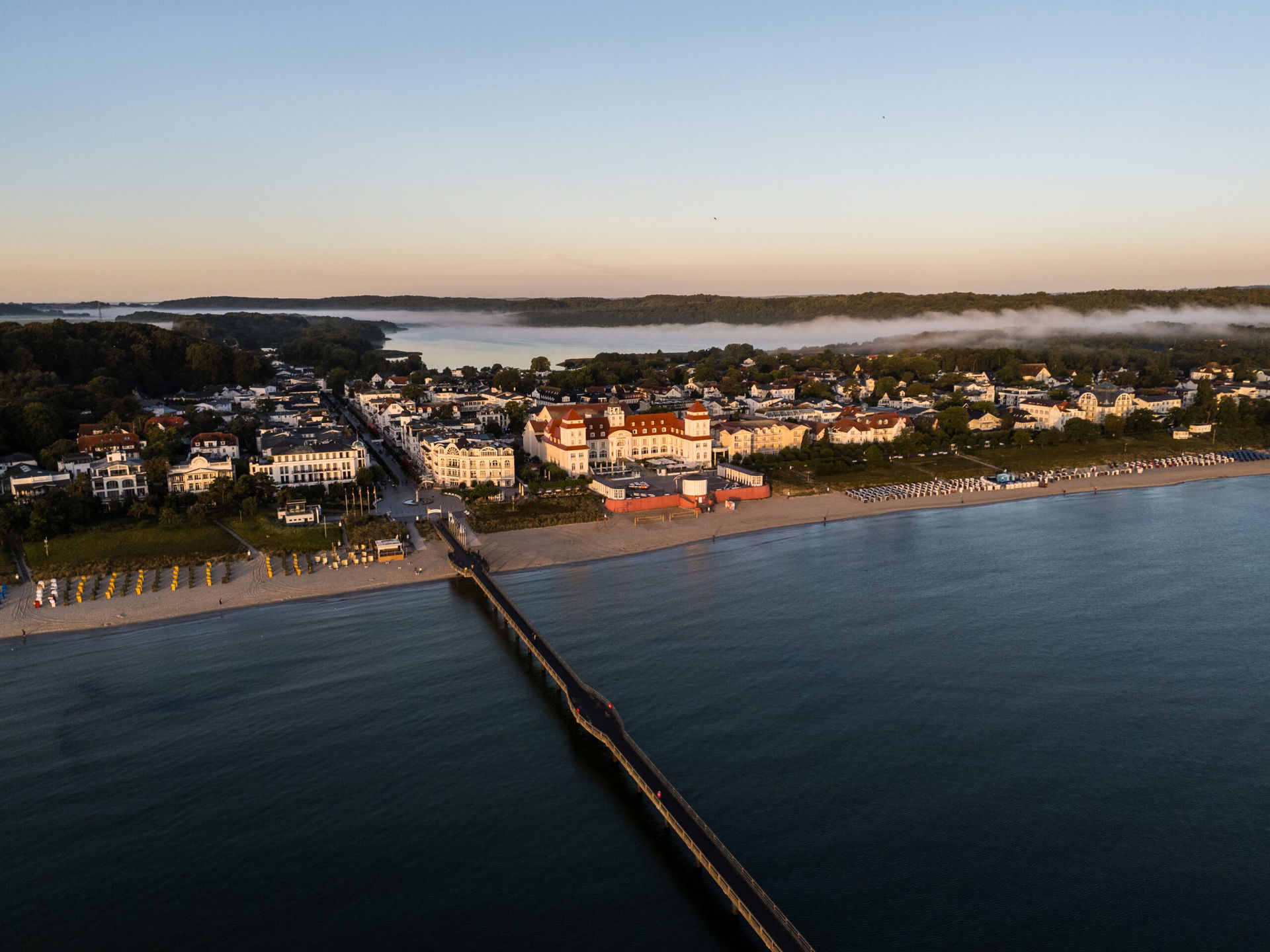 Strand von Binz aus der Vogelperspektive 