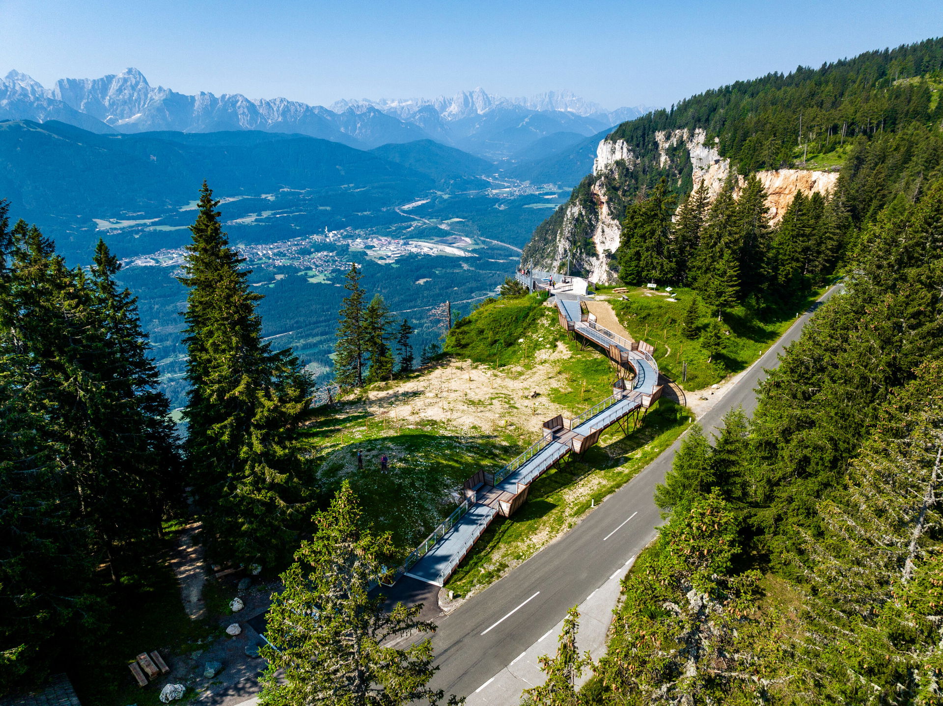 Der Skywalk auf der Villacher Alpenstraße
