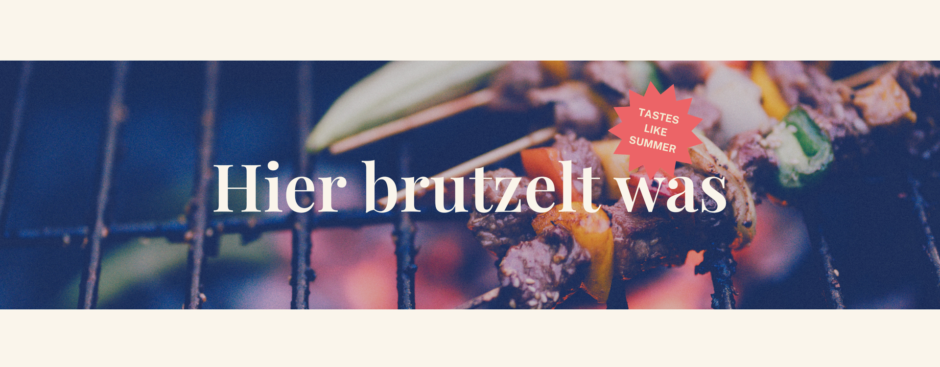 Spieße am Grill mit Fleisch und Gemüse