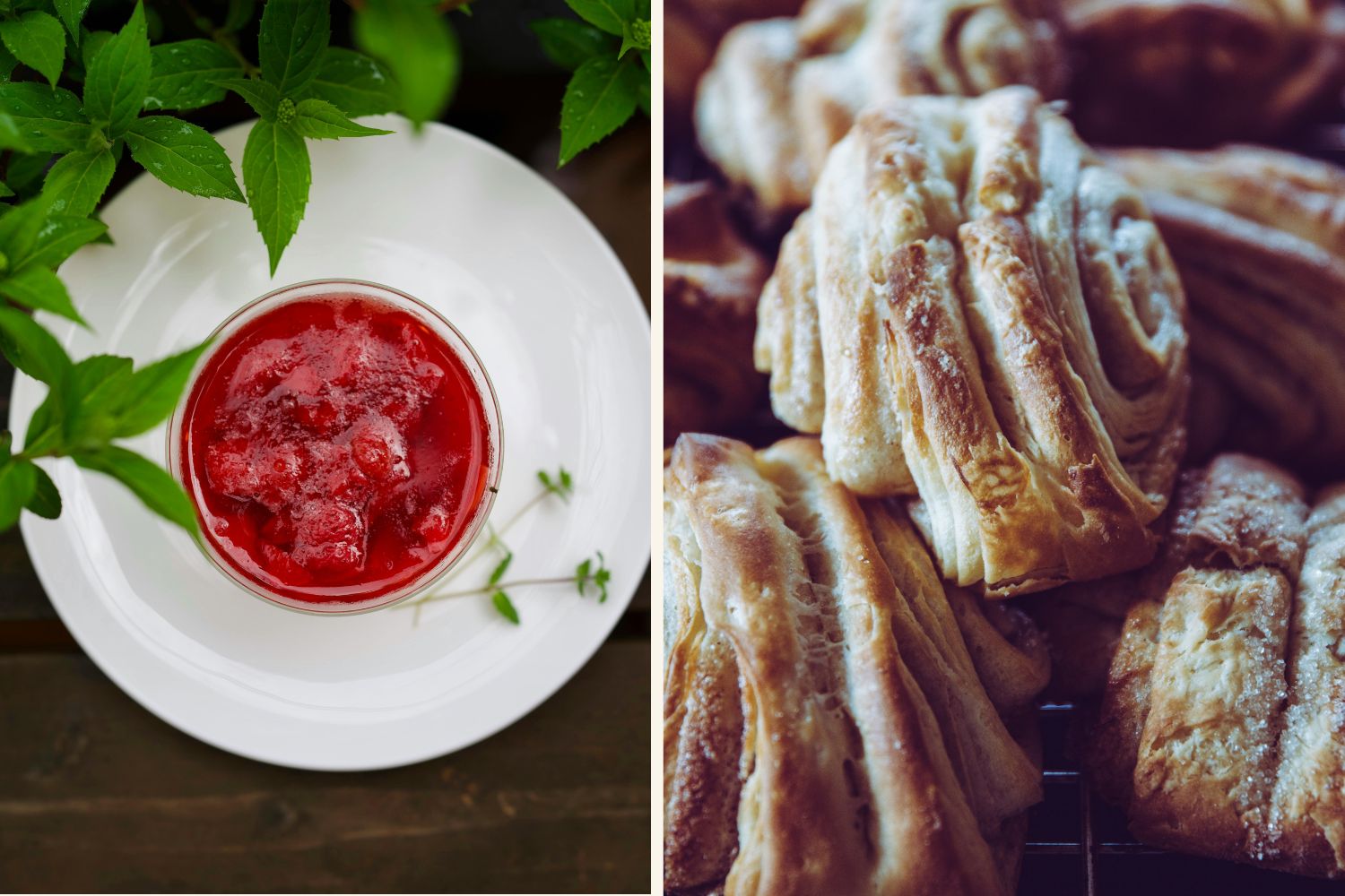 Rote Grütze und Franzbrötchen