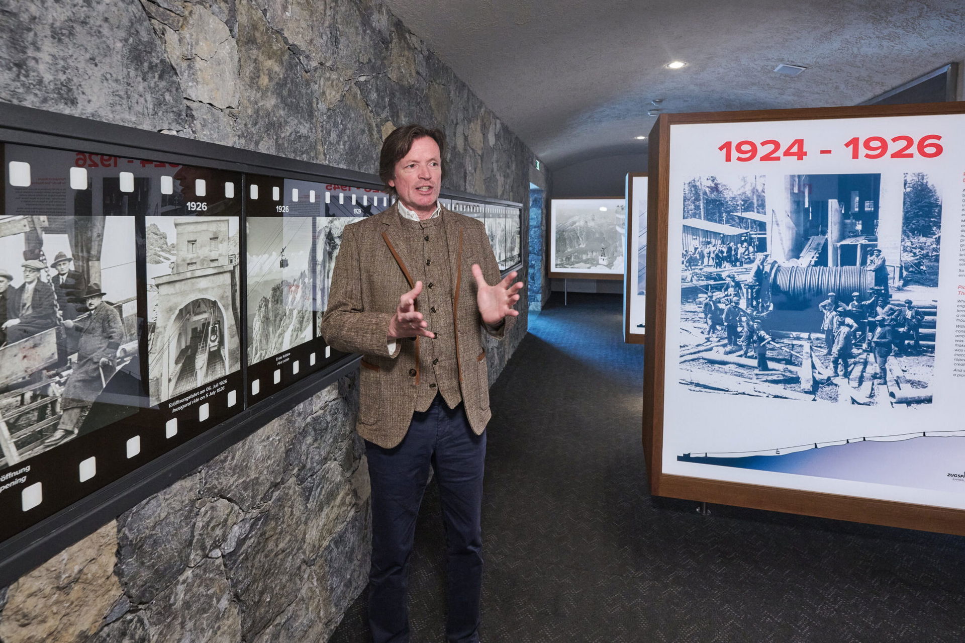 Glaziologe Norbert Span gestaltete das Museum anlässlich des 100. Geburtstages der Tiroler Zugspitzbahn neu.