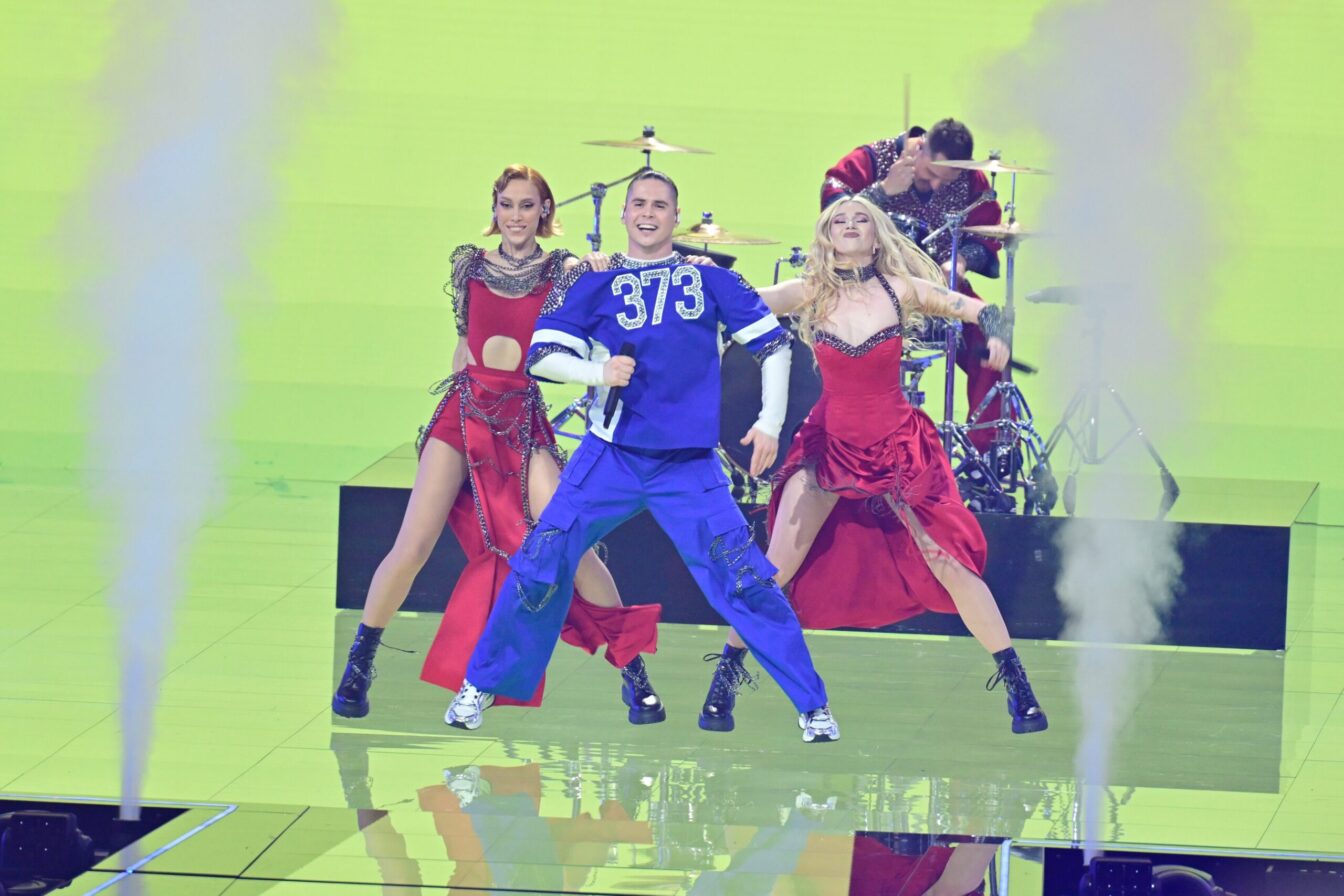 Eurovision Song Contest 2026 - Finale - live - 25 Länder wetteifern darum, die Nachfolge des Vorjahressiegers JJ anzutreten. Im Bild: Satoshi aus Moldau mit „Viva, Moldova!“.