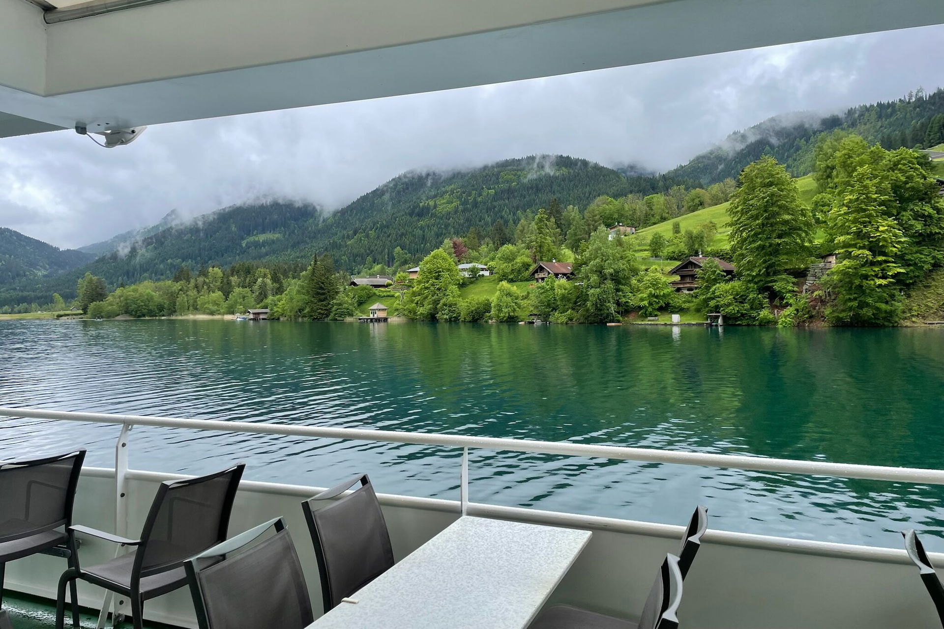 Weissensee Blick von MS Alpenperle, Weissensee Schifffahrt 