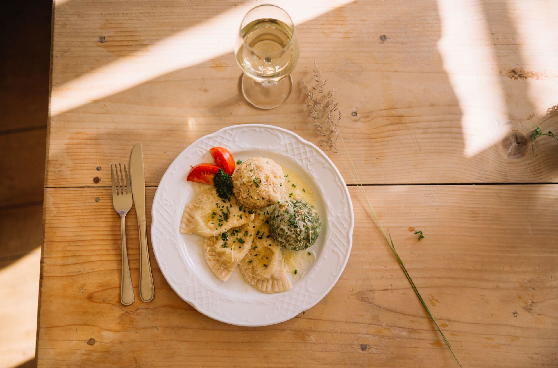 Tiroler Knödel und Schlutzkrapfen