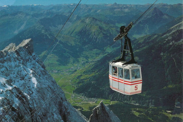 Kabine der Tiroler Zugspitzbahn 1980–1991