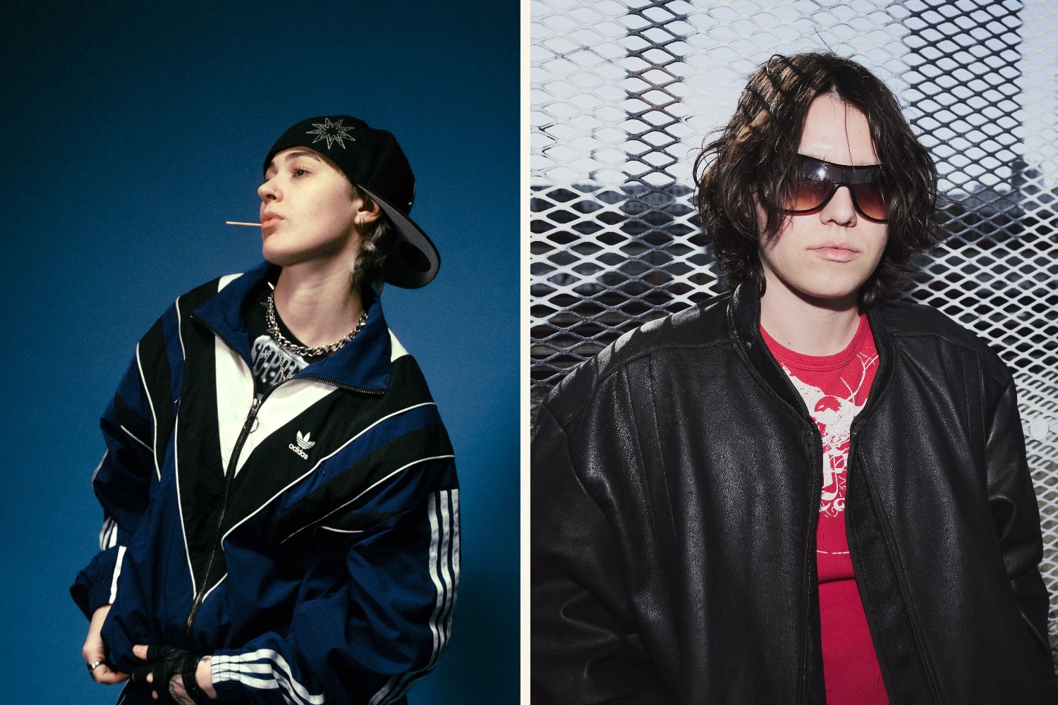 Collage mit zwei Artists des Coke Music Festivals, NESS und FILLY.