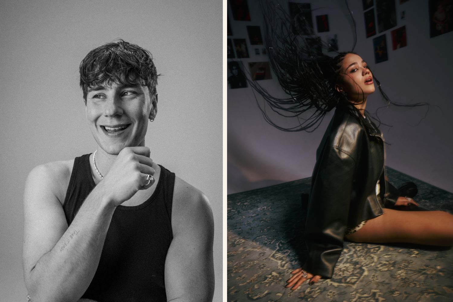 Collage mit zwei Artists des Coke Music Festivals, BUNT. und CLOUDY JUNE.