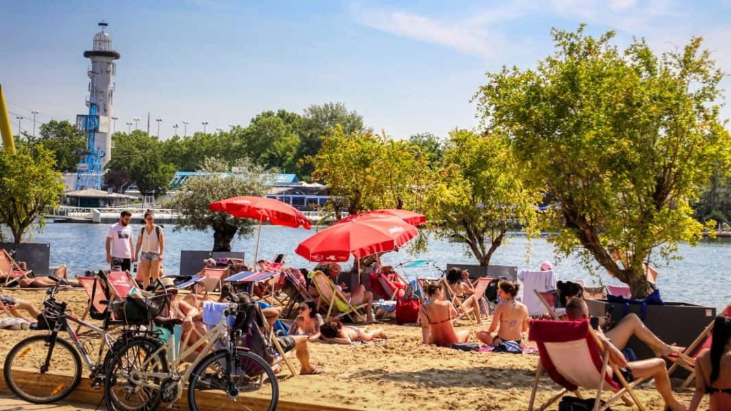 Sandstrand in Wien: Der Copa Beach an der Neuen Donau.