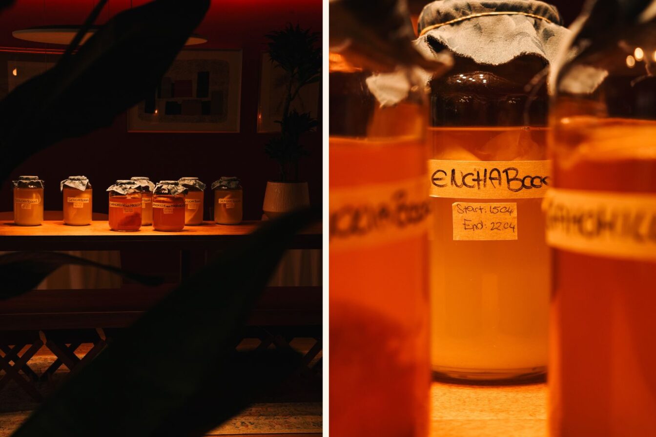Im Hisa Franko in Kobarid in Slowenien wird Kombucha selbst produziert.