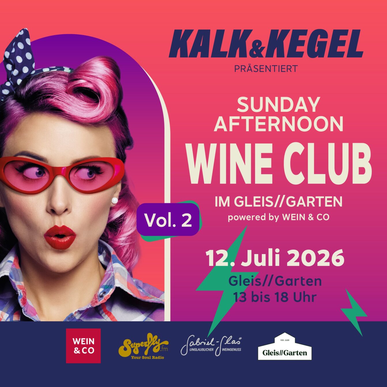 Event im Juli in Wien: Sunday Afternoon Wine im Gleis//Garten