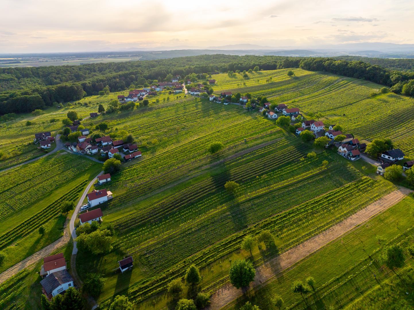 Aufnahme von oben vom Südburgenland
