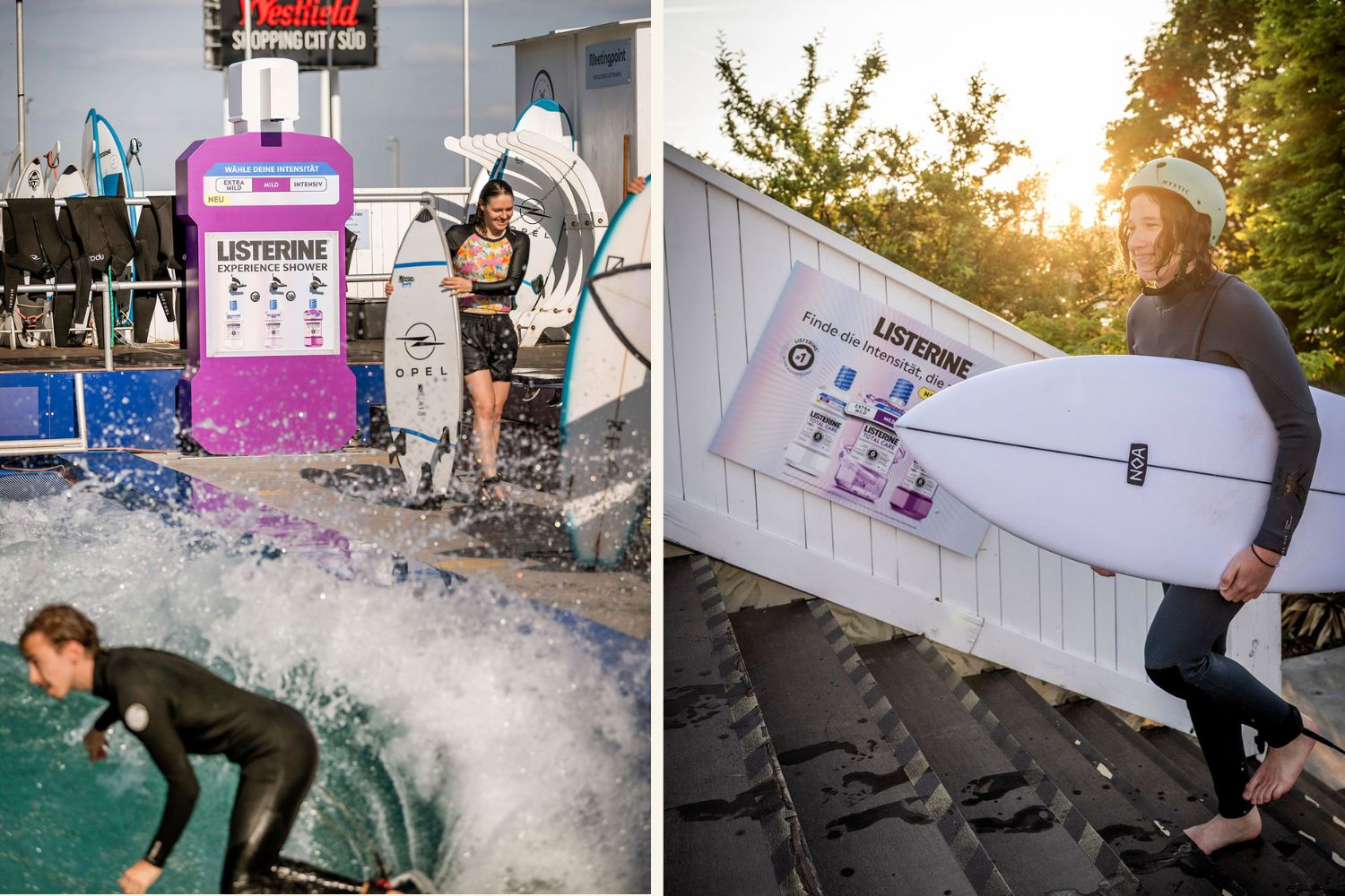 Surfer*innen bei der Citywave Wien