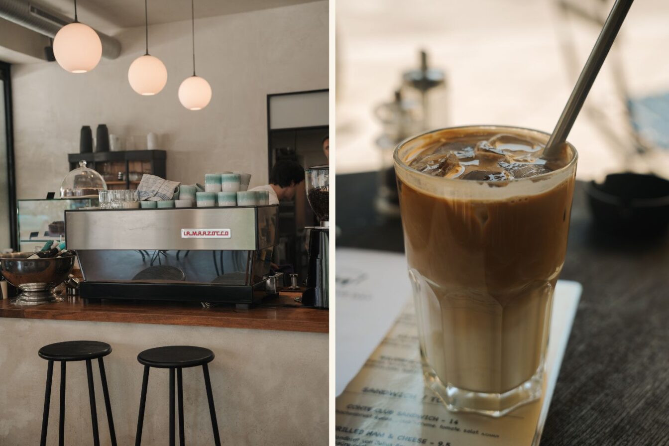 In der Tagesbar caffè conte in München gibt es köstlichen Iced Coffee.