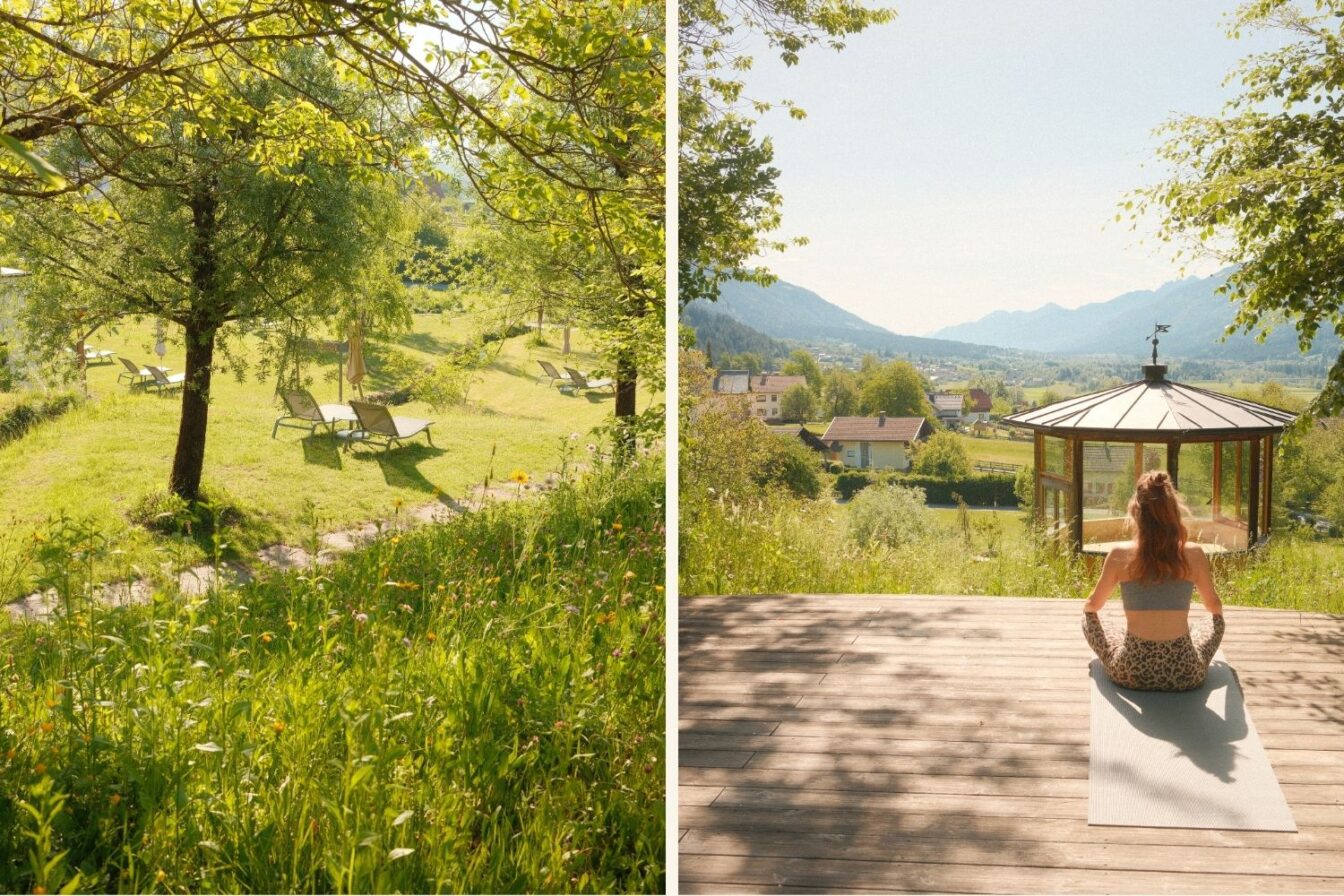 Yoga mitten im Grünen im Kärntner Gailtal