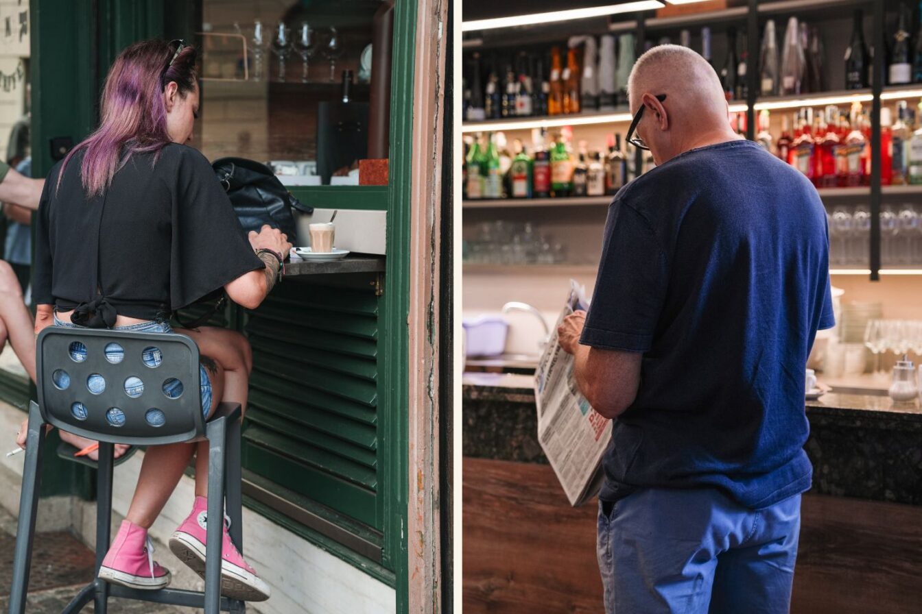 Im Stehcafé Gran Malabar in Triest gehen Locals ein und aus um ihren Espresso zu trinken.