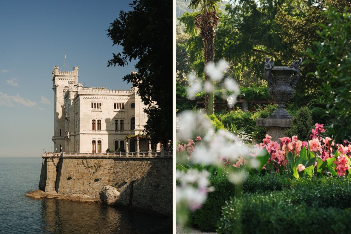 Das Schloss Miramare in Triest lohnt sich für einen schönen Spaziergang, sowohl rund um das Schloss als auch den Schlosspark.