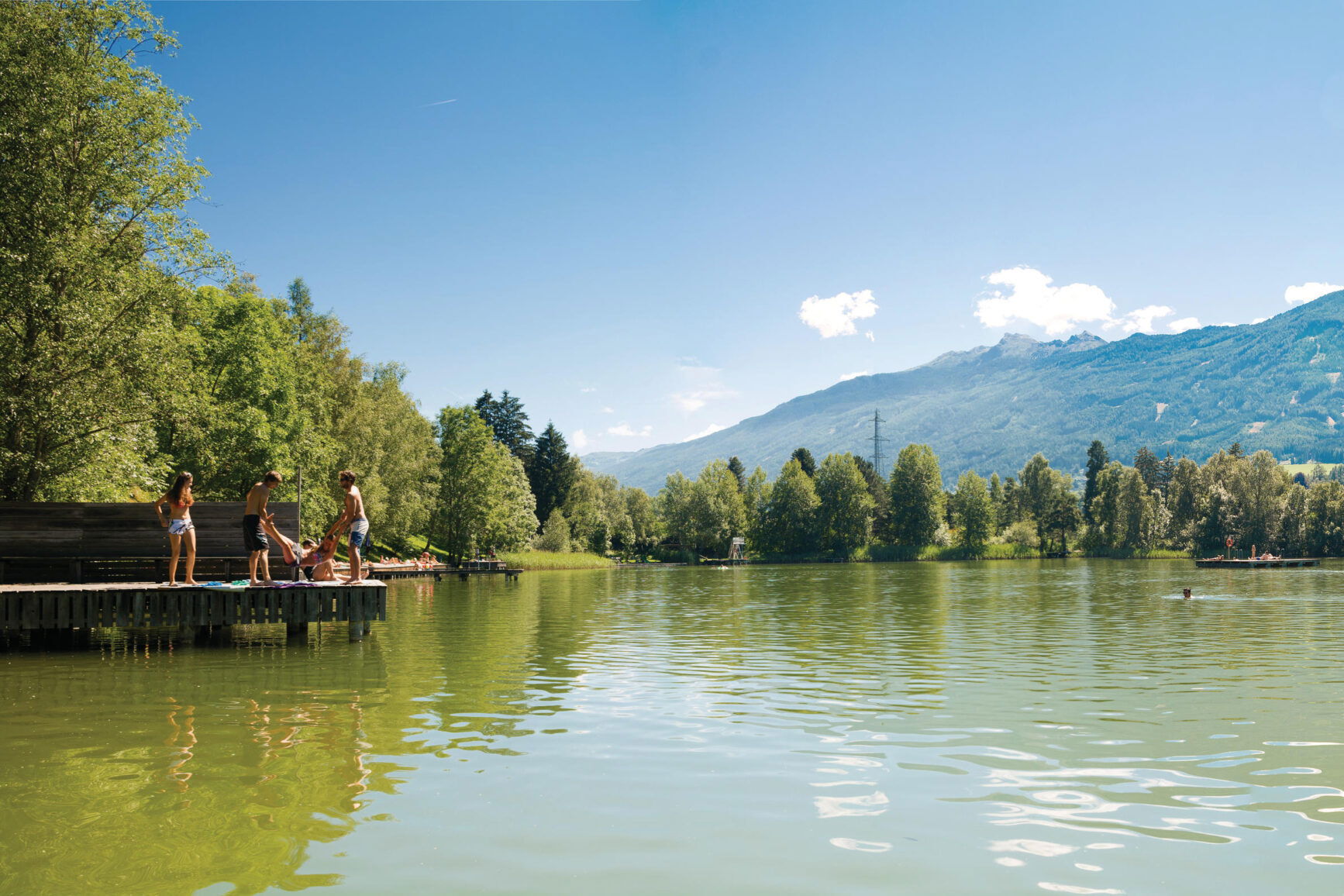 Lanser See Innsbruck mit Steg