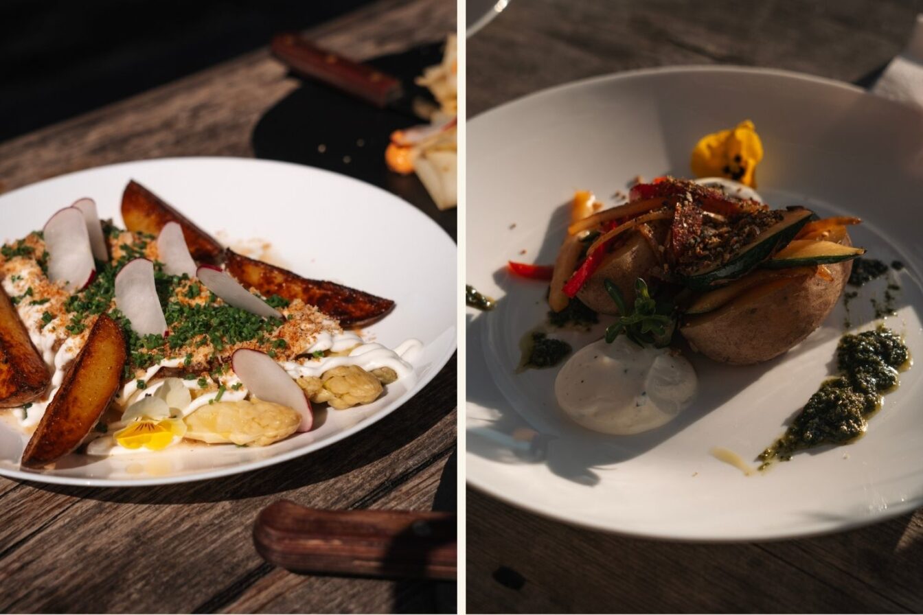 Spargel und Ofenkartoffel auf der Stuhlalm, Annaberg im Lammertal