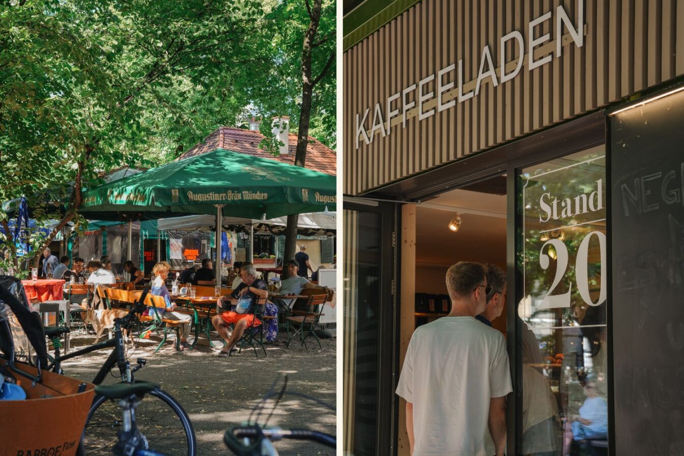Am Elisabethmarkt in Schwabing in München gibt es sehr guten Kaffee beim Kaffee Standl 20.