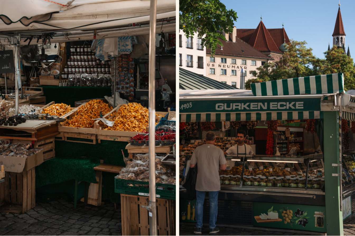 Viktualienmarkt München: Schwammerl und Saure Ecke