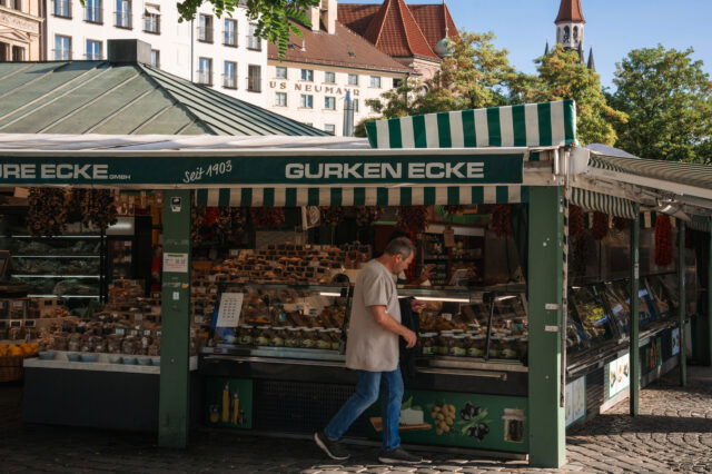 Saure Ecke Essiggurken, Viktualienmarkt München