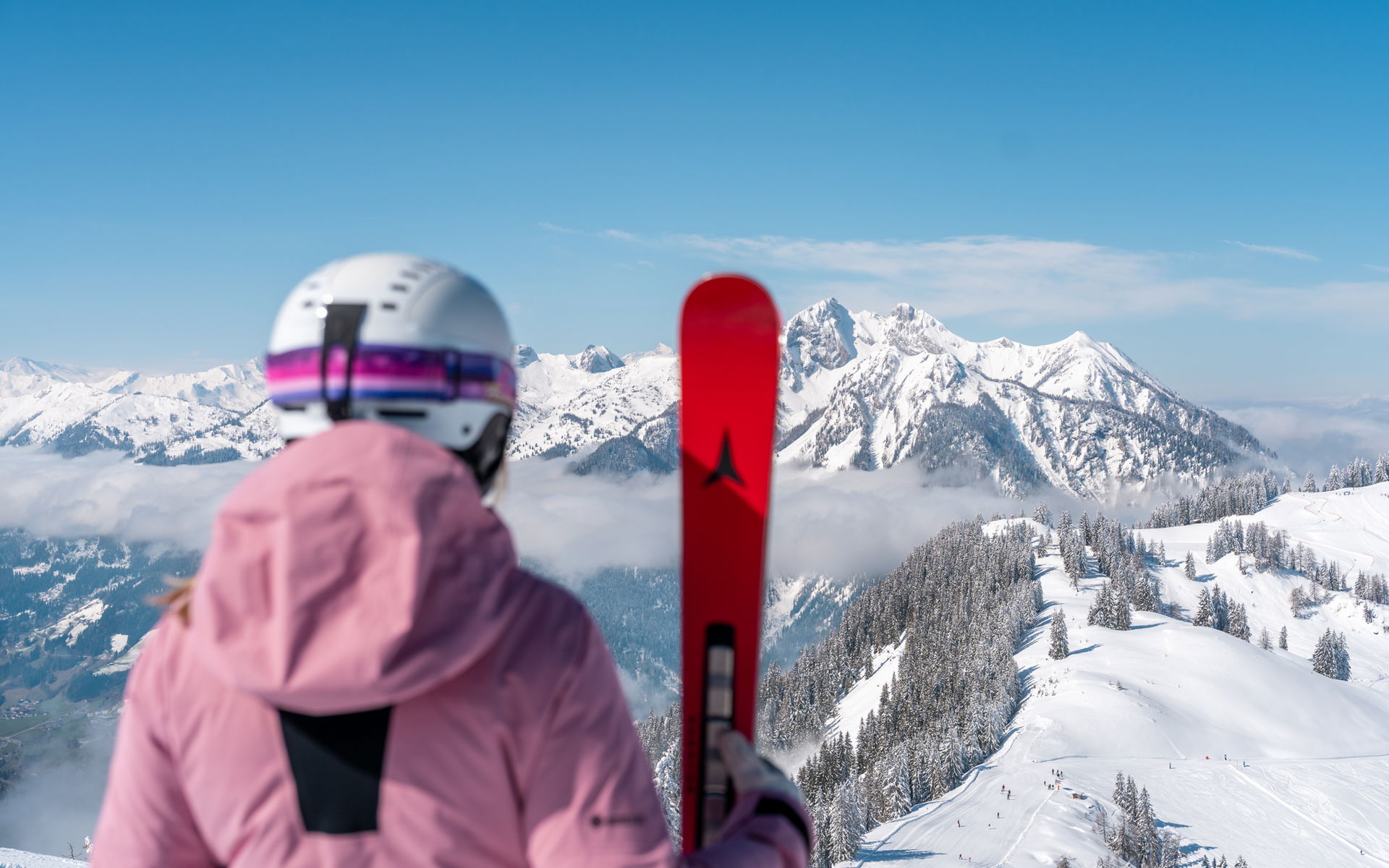 Skifahrerin in Salzburg