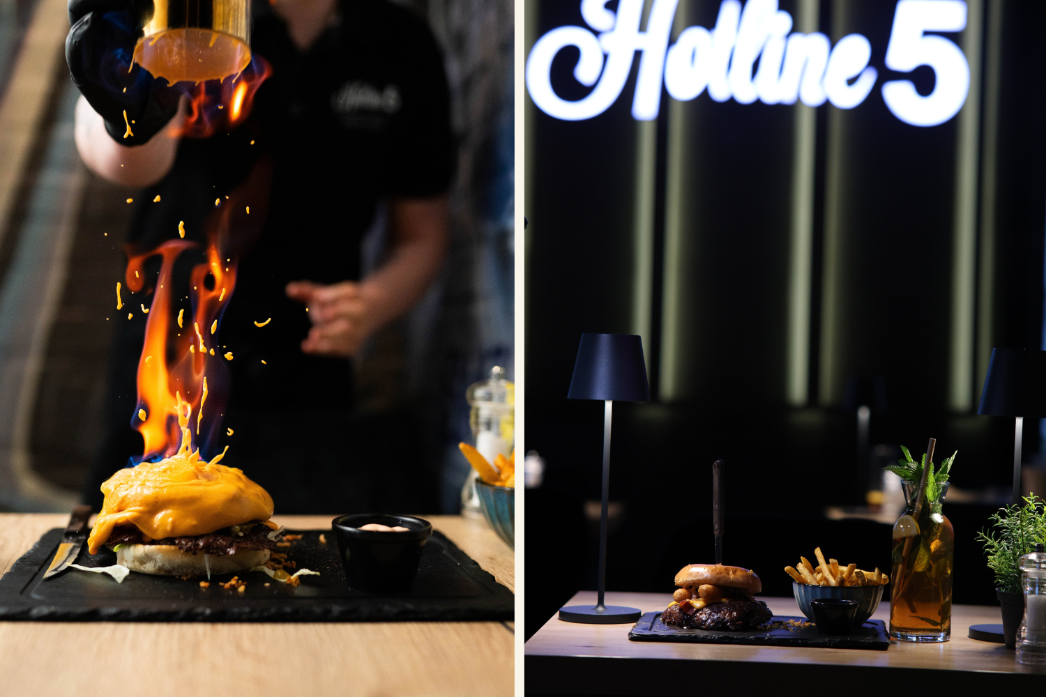 Collage mit Burgern von Hotline 5 in Wien (c) Hotline 5