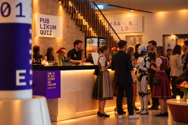 Sujet zum KI-Pubquiz Mensch vs. Maschine im Schauspielhaus Graz