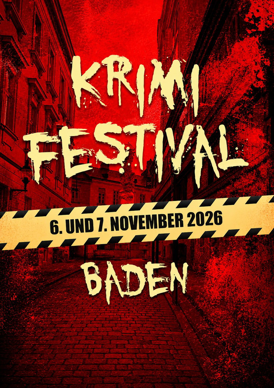 Flyer zur Kriminacht Baden 2026