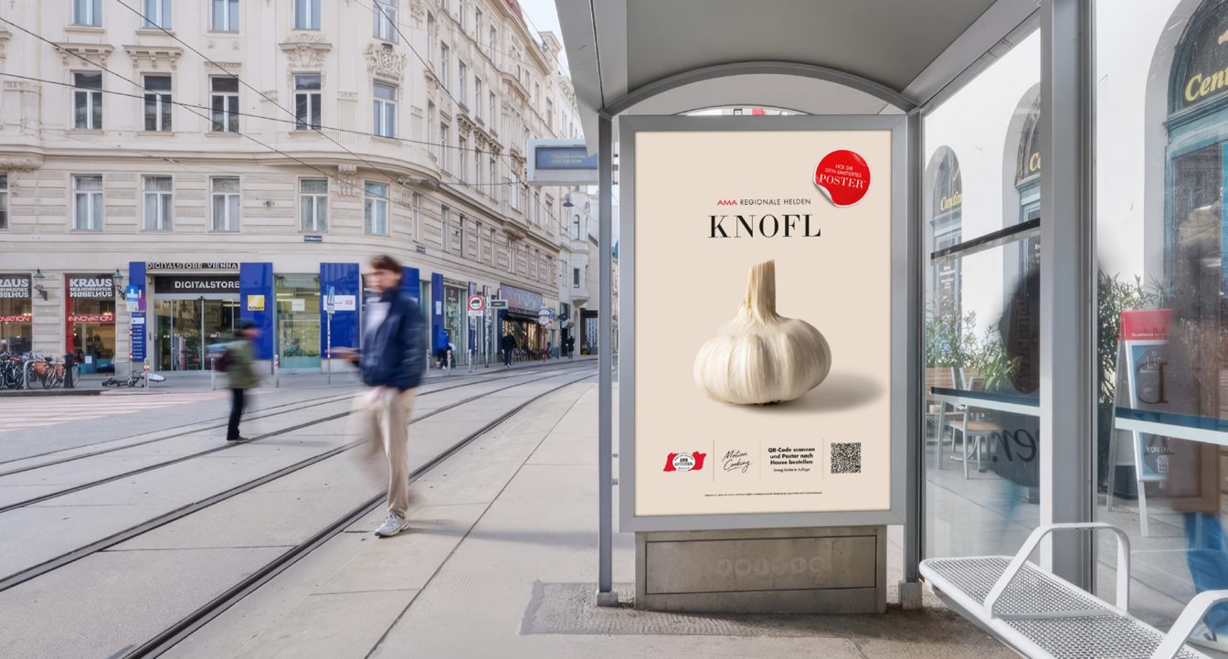 Regionale Helden Kampagne der AMA Marketing gemeinsam mit Motion Cooking: MockUp "Knofl"