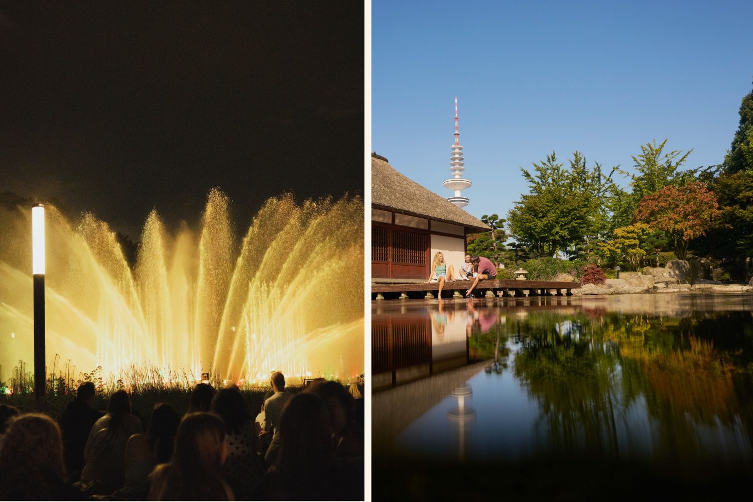 Wasserspiele und Herbststimmung im Planten und Blomen in Hamburg