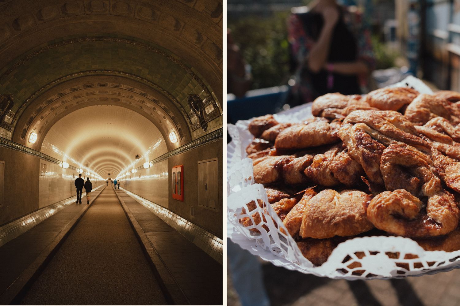 Der Alte Elbtunnel und Franzbrötchen