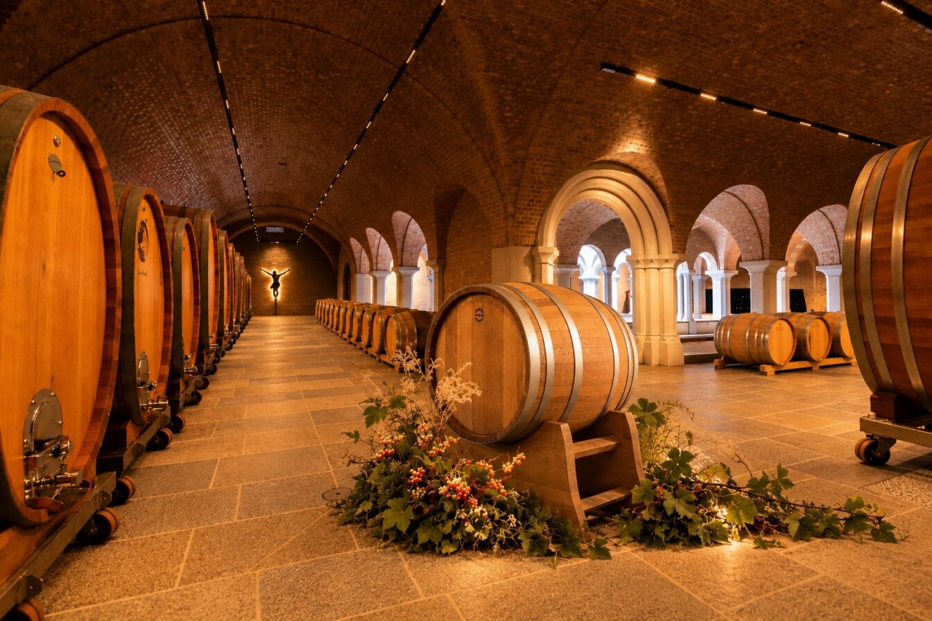 im Weinkeller des Weinguts Schloss Gobelsburg in Langenlois